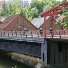 Alte Brücke in Trondheim/N.