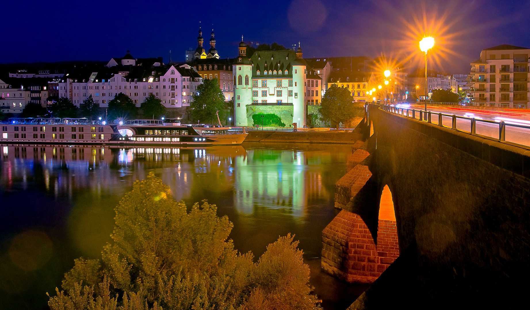 Alte Burg und Balduinbrücke, Koblenz