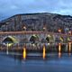 Alte Burgauer Brcke zur Dmmerung