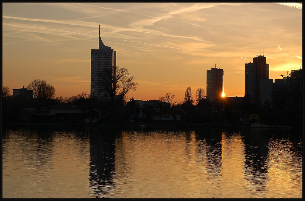 Alte Donau - Abendstimmung