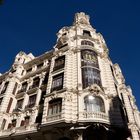 Alte Fassaden an der Gran Via, Madrid
