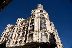 Alte Fassaden an der Gran Via, Madrid