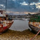 Alte Fischerboote in der Bretagne