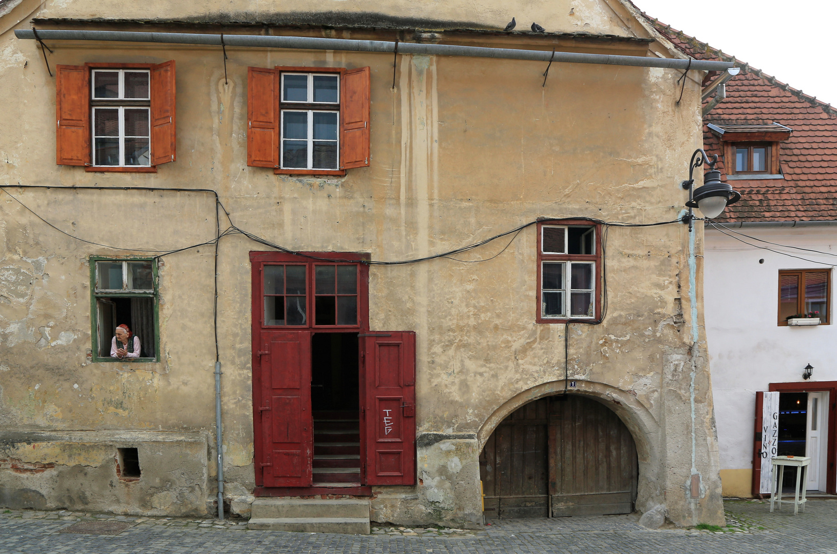 alte frau am fenster