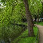 Alte Frau am Weiher