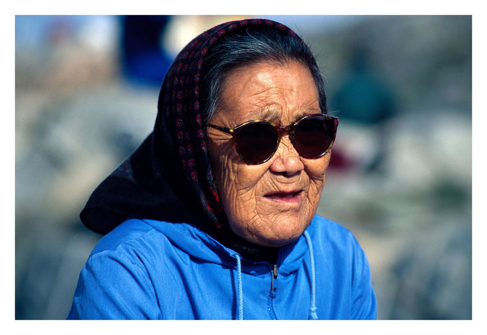 Alte Frau in Ilulissat
