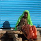 Alte Frau in Jaisalmer, Indien