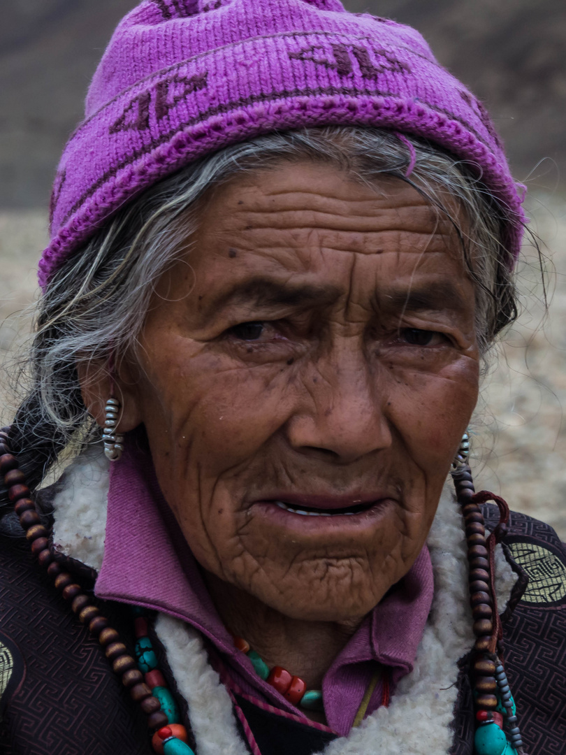 alte Frau in Ladakh