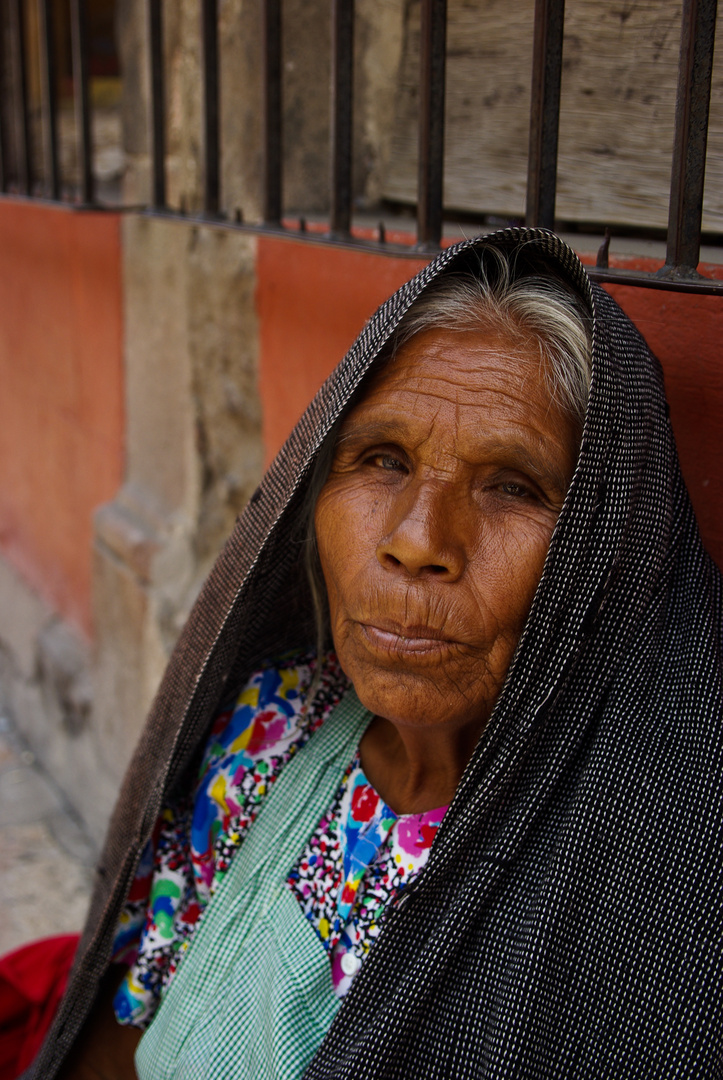 Alte Frau in Mexico