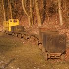 Alte Grubenbahn beim Rabensteiner Stollen.