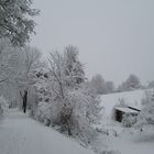 Alte Härtsfeldbahntrasse bei Unterkochen im Winter