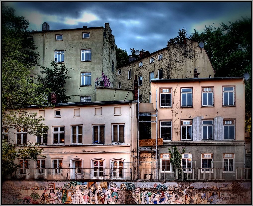 Alte Häuser am Hafen