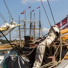 alte Handelssegler im Hafen von Svendborg auf Fyn, Dänemark