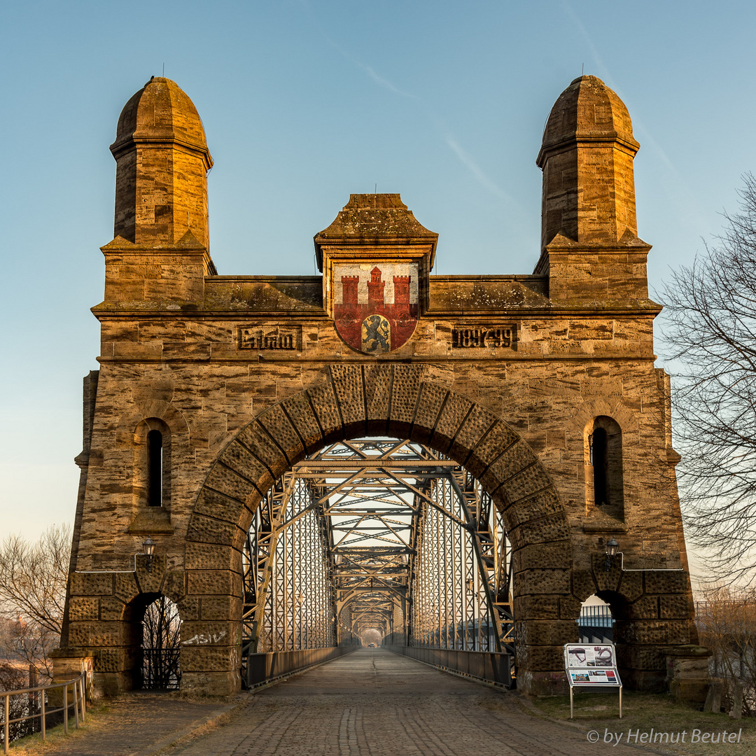 Alte Harburger Elbbrücke - farbig