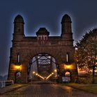 Alte Harburger Elbbrücke in der Morgendämmerung