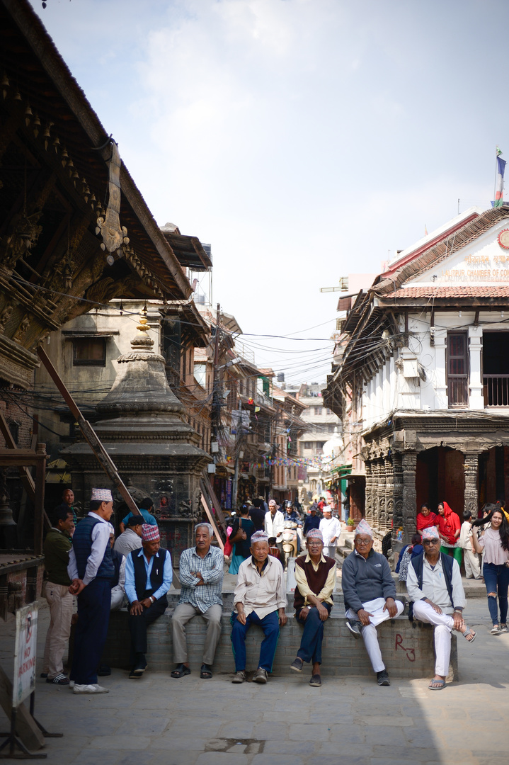 Alte Herren in Bhaktapur