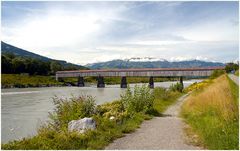 Alte Holzbrücke bei Vaduz (Liechtenstein)