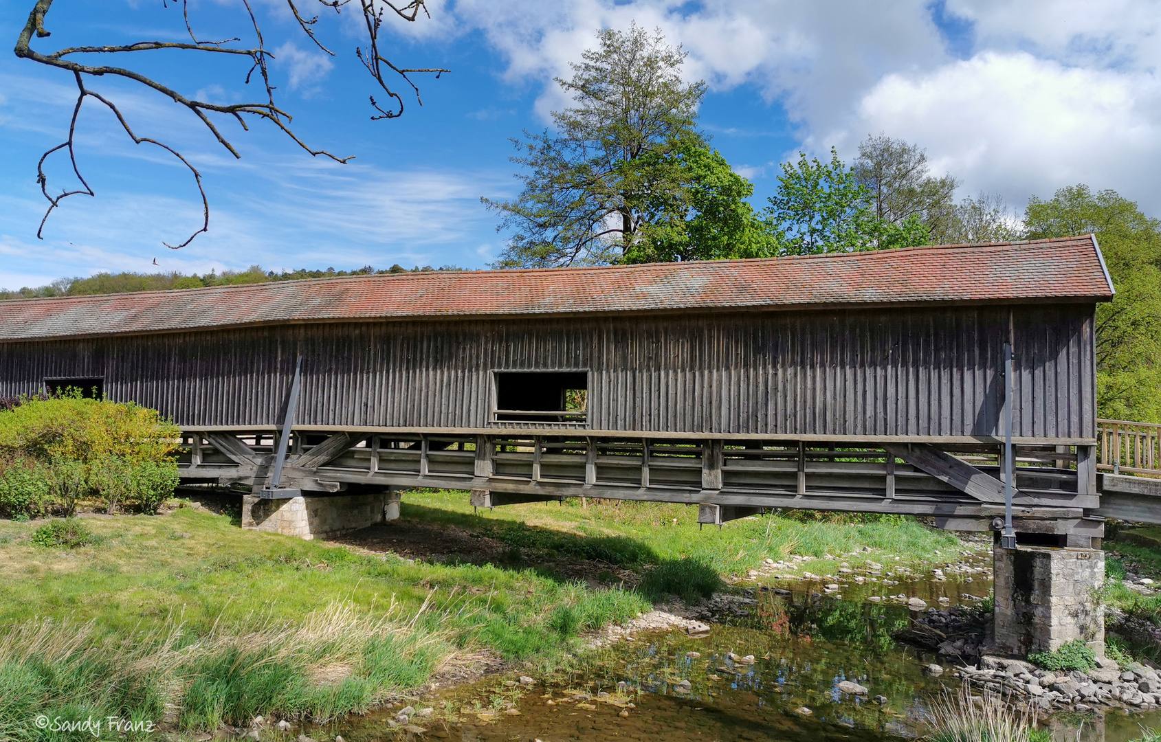 Alte Holzbrücke in Buchfart