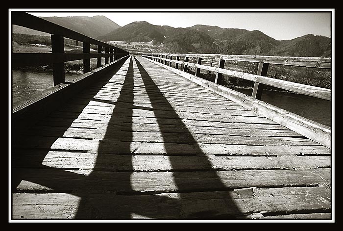 Alte Holzbrücke in der Steiermark