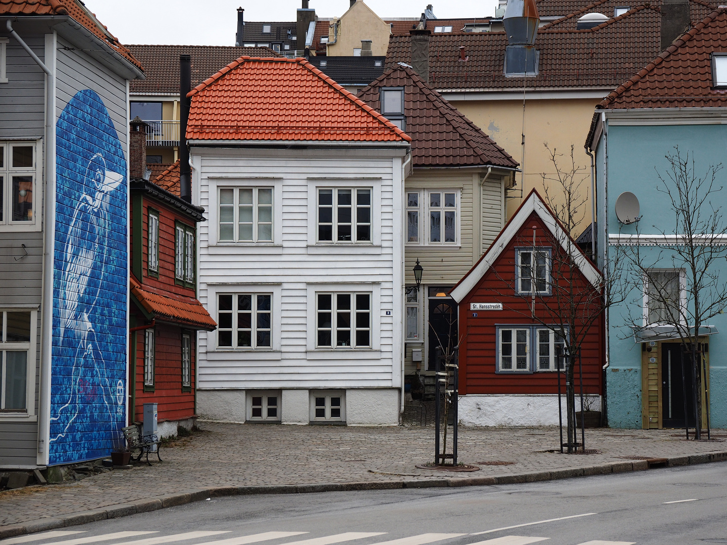 Alte Holzhäuser in Bergen