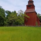 Alte Holzkirche im Skansen Museum in Stockholm