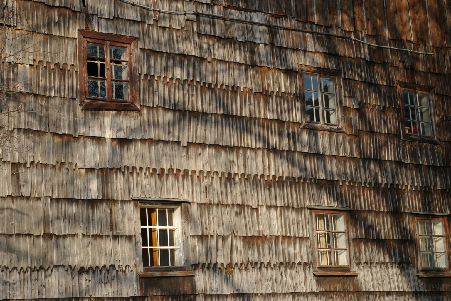 Alte Holzschindelfassade