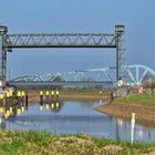 Alte Hubbrücke und neue Klappbrücke in Huntebrück