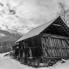 alte Hütte in den Bergen