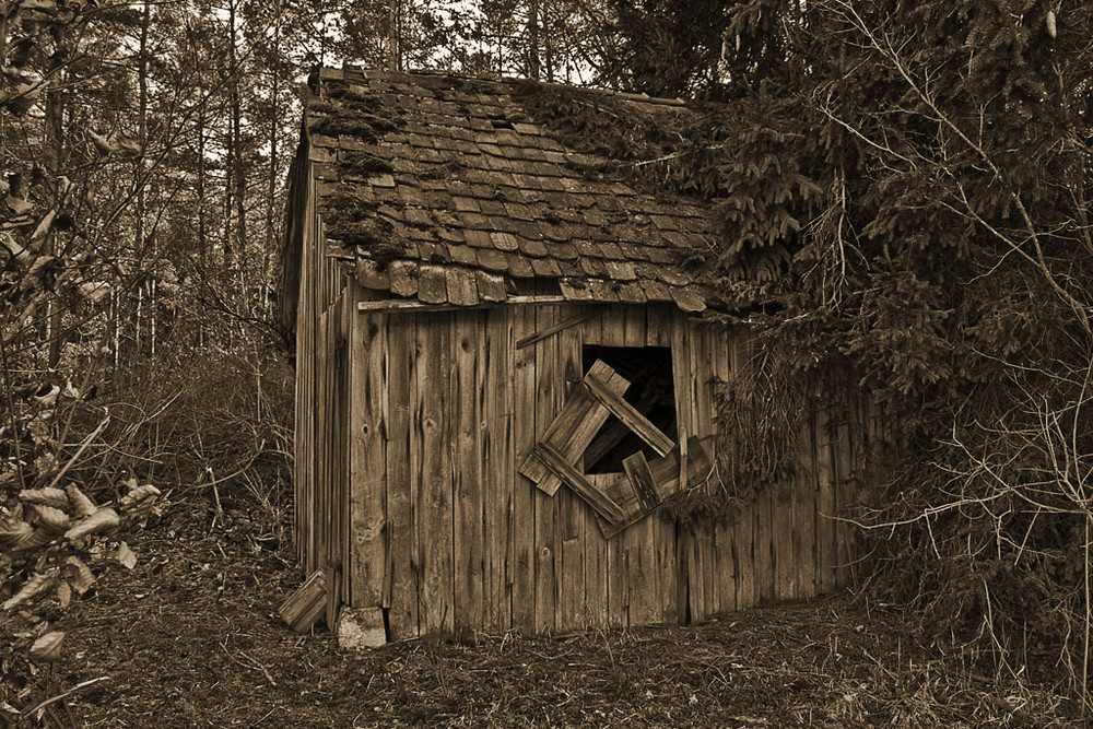 Alte Hütte sepia