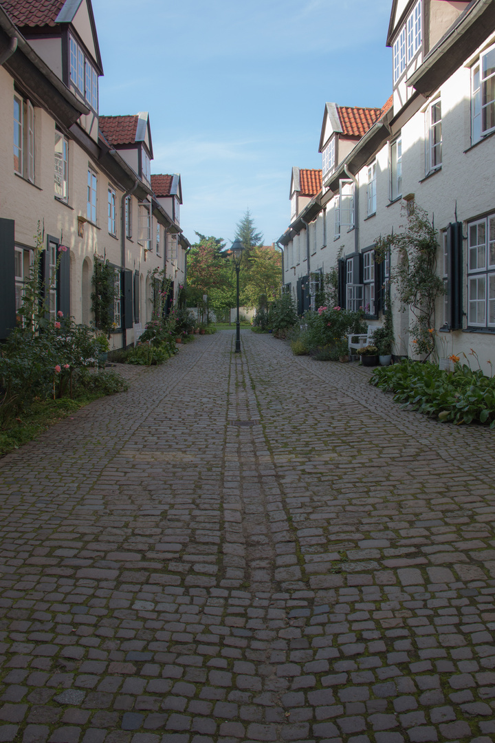 Alte innen Hof in Lübeck