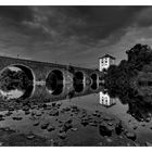 Alte Lahnbrücke in Limburg / S/W