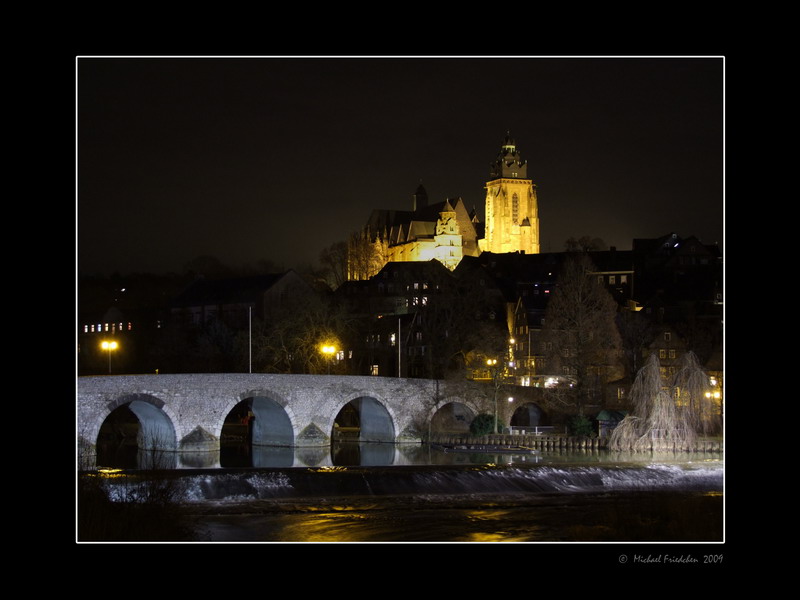 Alte Lahnbrücke mit Dom in Wetzlar