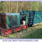 Alte Lok trifft restaurierte Lore