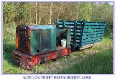 Alte Lok trifft restaurierte Lore