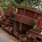 Alte Lokomotive für die Stahlproduktion