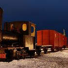 alte Lokomotive im Hafen von Hjo