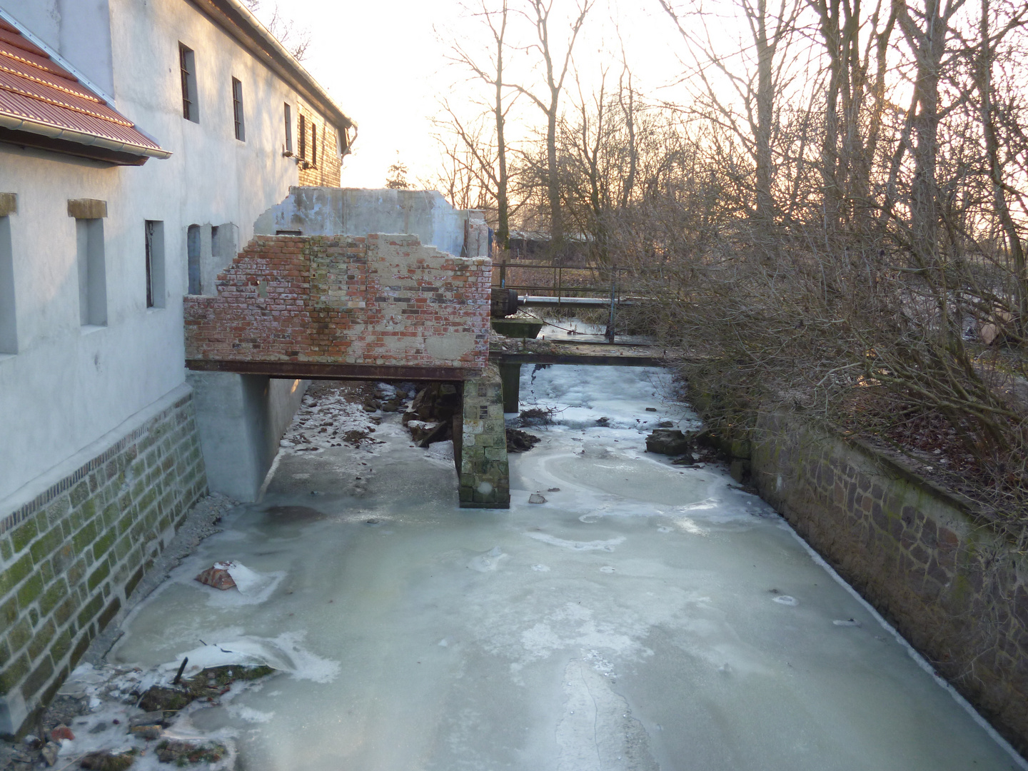 Alte Mühle in Saathain/Elbe-Elster im Winter