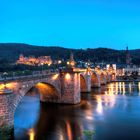 Alte Neckarbrücke bei Dämmerung