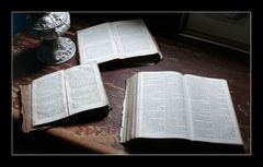 Alte Orginalbücher im Hof Laufás , North Iceland