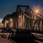 alte Rheinbrücke bei Nacht