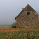 Alte Scheune im Nebel