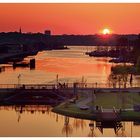 Alte Schwentine Brücke bei Sonnenuntergang