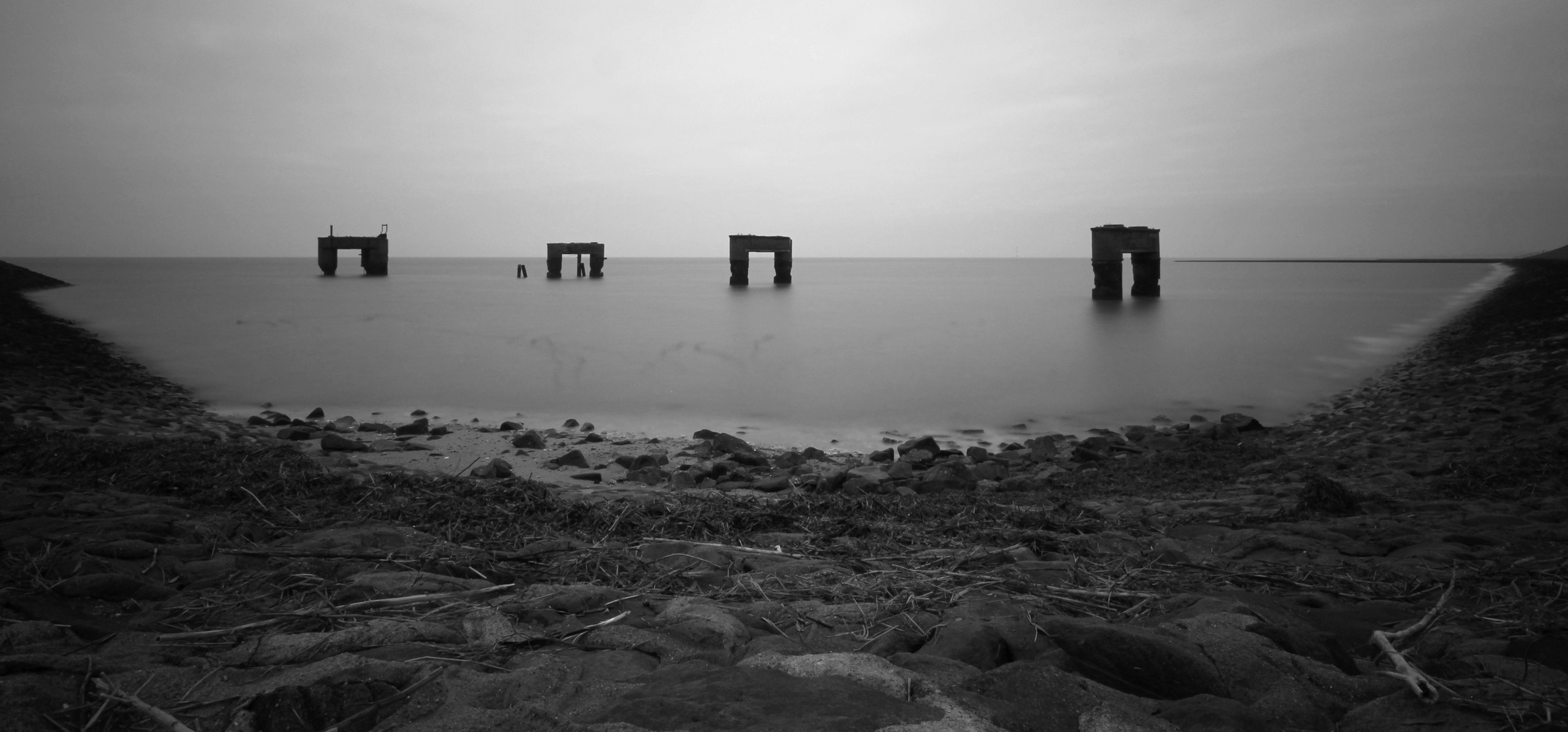 Alte Seebrücke an der Eckwarderhörne