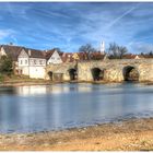 Alte steinerne Wörnitzbrücke in Harburg (Schwaben)