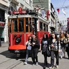 Alte Straßenbahn im Stadtteil Taksim