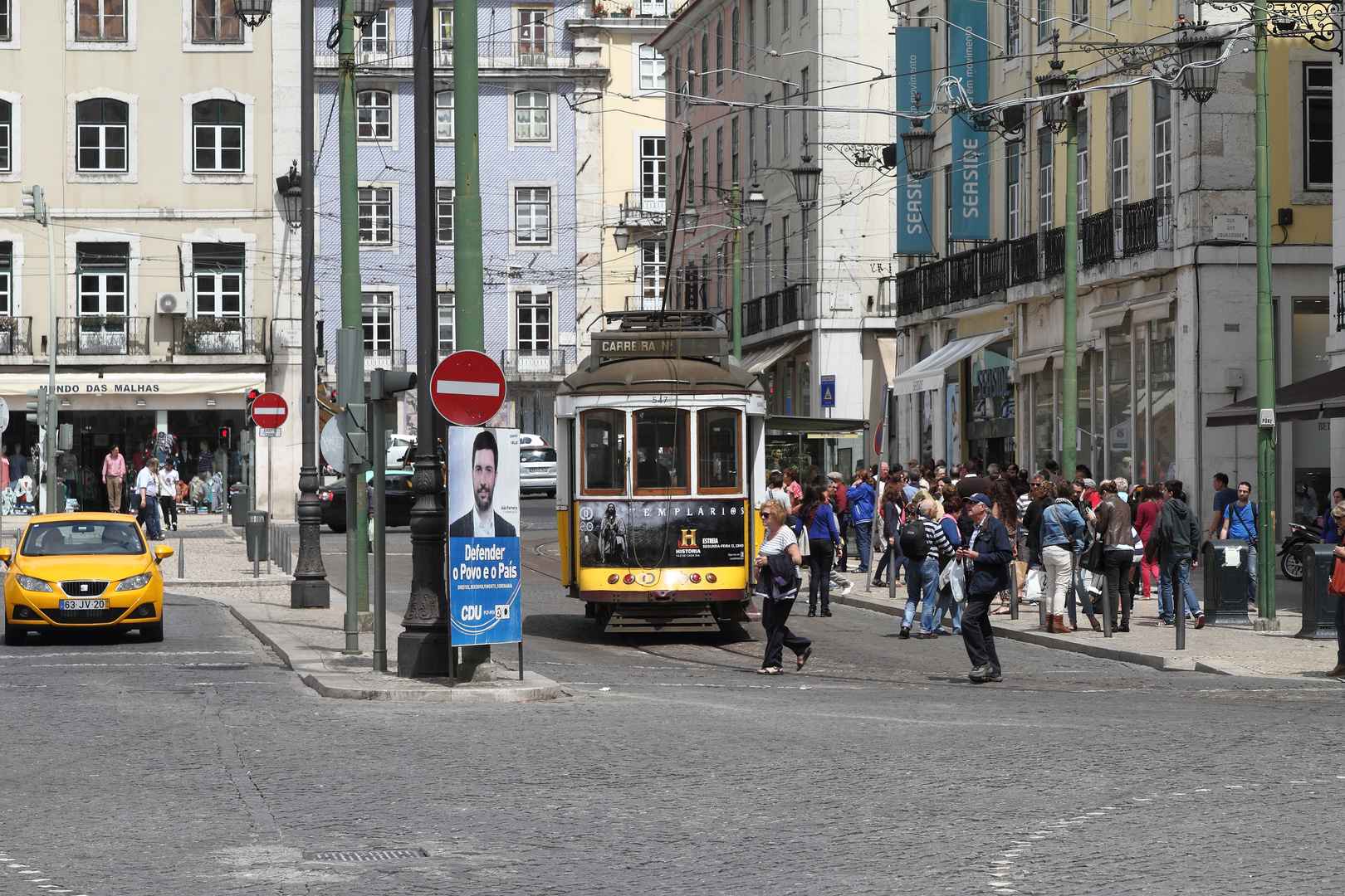 Alte Straßenbahn in Lissabon