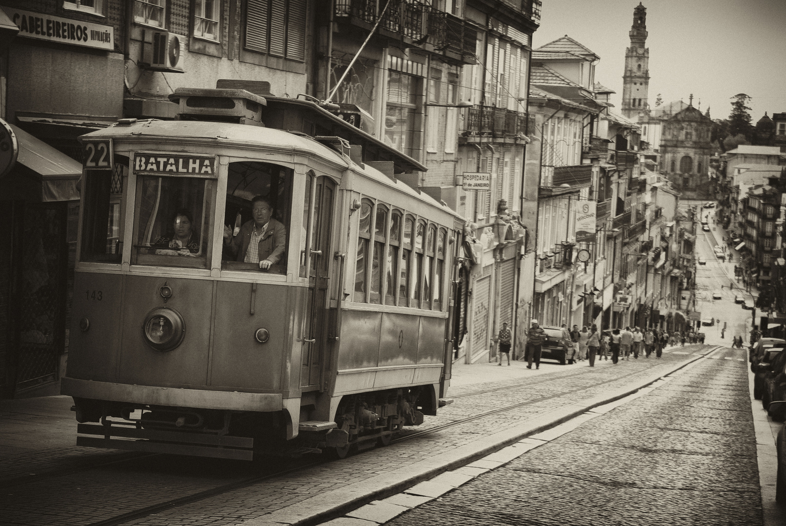 alte Straßenbahn in Porto