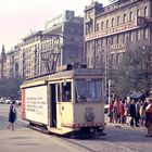 Alte Straßenbahn in Prag 1974