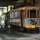 Alte Straßenbahnen warten auf Restaurierung-Verviers (B)