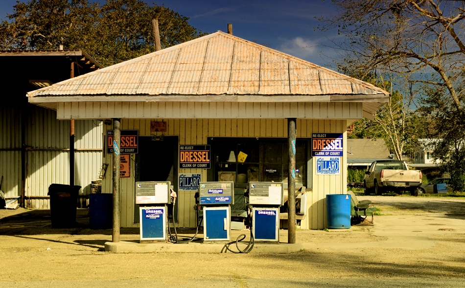 Alte Tanke in Garden City, Louisiana